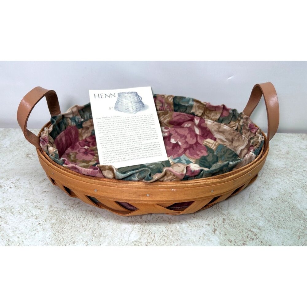 Henn Workshops Basket Open Weave Oval with handles and Liner